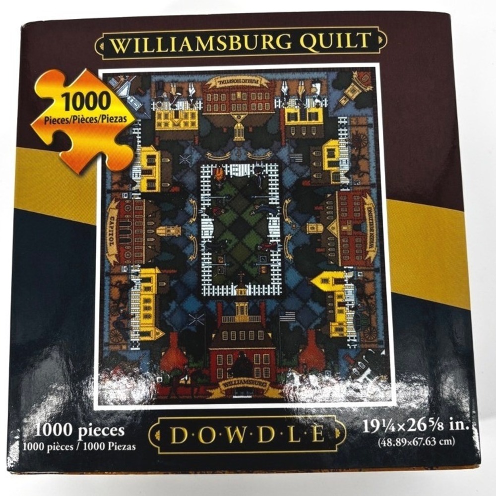 Eric Dowdle Williamsburg Quilt 1000 Pc Jigsaw Puzzle Americana Folk Art NEW